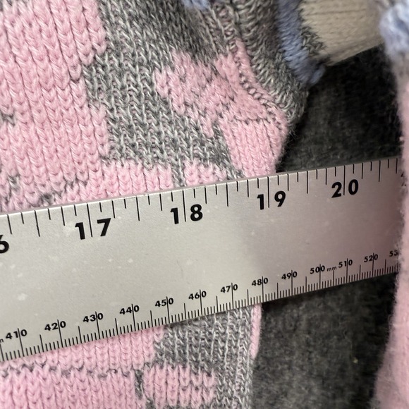 Vintage 80s Sweater Dancing Pig Hearts Fairy Kei Harajuku All Over Print‎ Size M - Picture 5 of 10